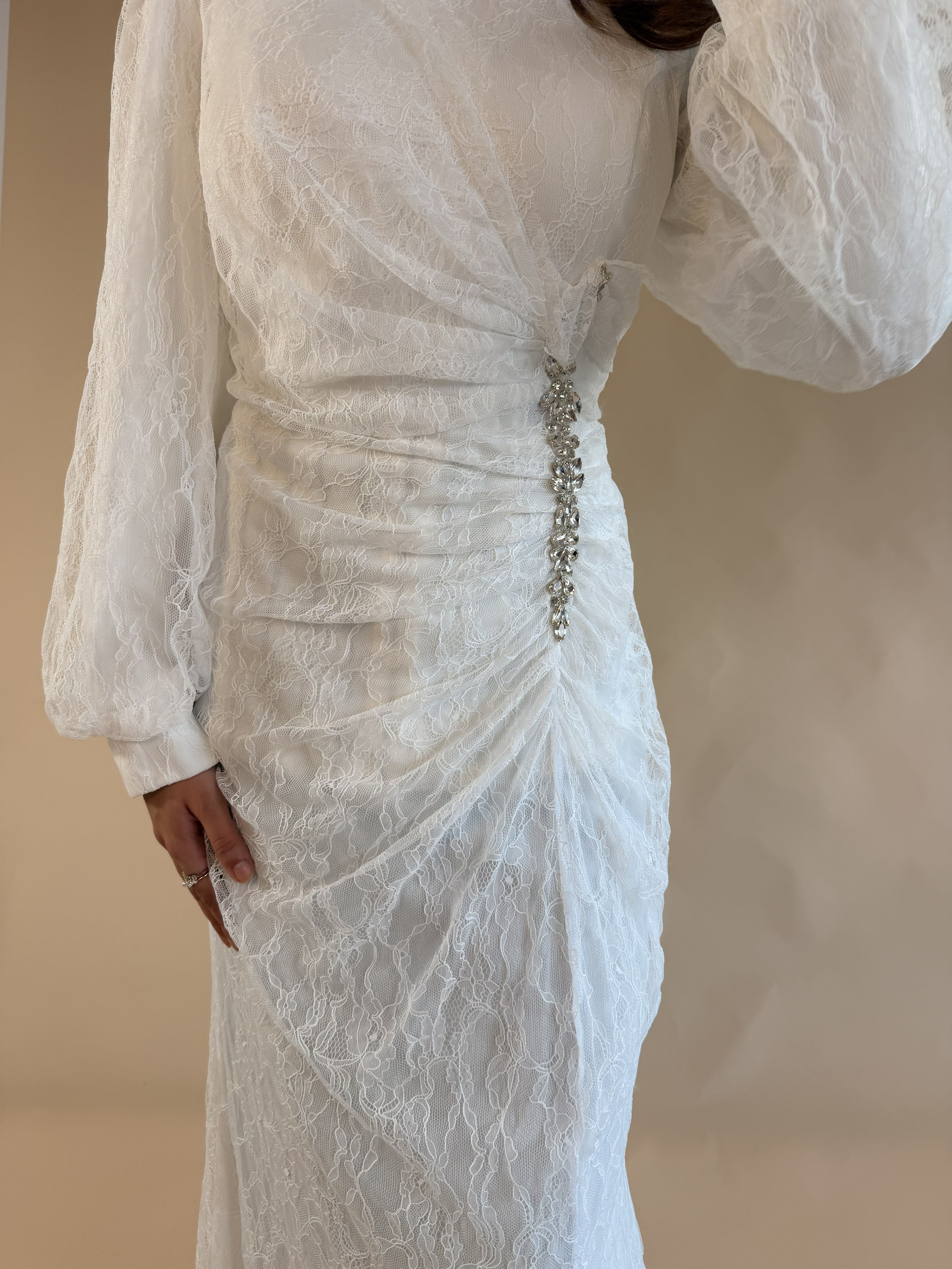 WHITE LACE MAXI DRESS